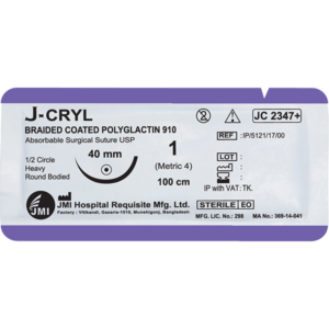 Q0HGPNXA_DC6USN8B Nexgencare Limited Braided Coated Polyglactin 910 Surgical Suture